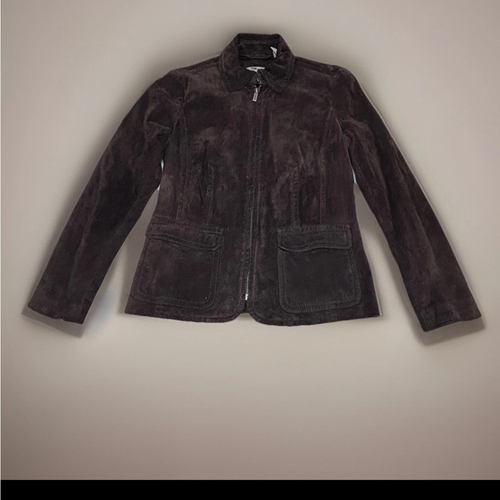 Liz Claiborne Brown Suede Jacket - Picture 2 of 9